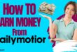 How To Earn Money From Dailymotion